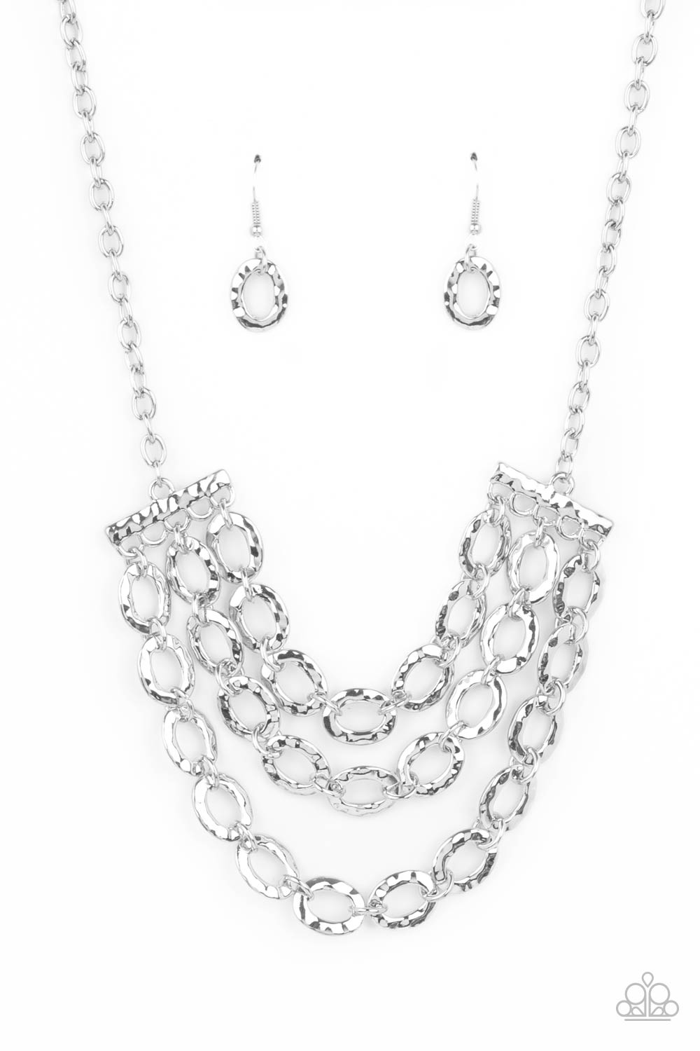 Paparazzi - Repeat After Me - Silver Necklaces #0374