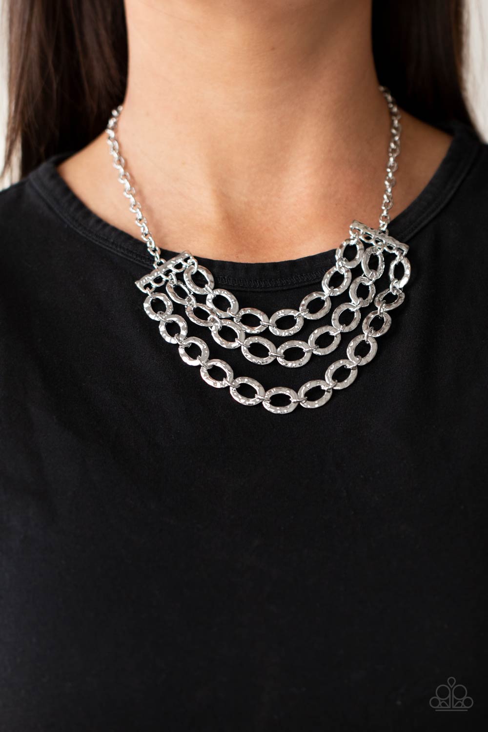 Paparazzi - Repeat After Me - Silver Necklaces #0374