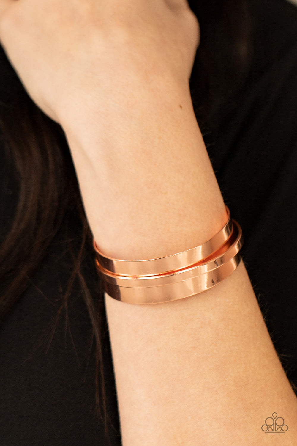 Paparazzi - A HAUTE Number - Copper Bracelets  #1061