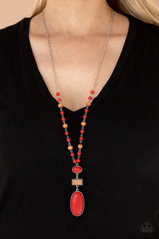 Paparazzi - Naturally Essential - Red Necklaces #0369