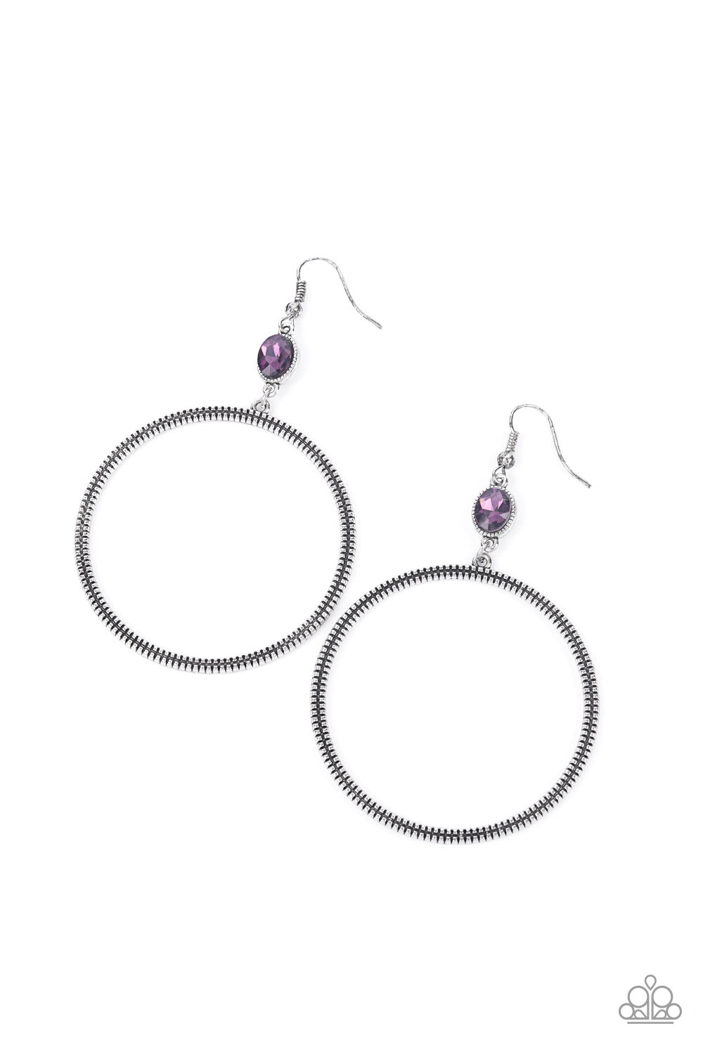 Paparazzi - Work That Circuit - Purple Earrings  #1726