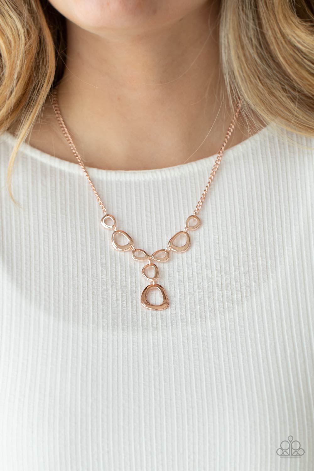 Paparazzi - So Mod - Rose Gold Necklaces  #0264