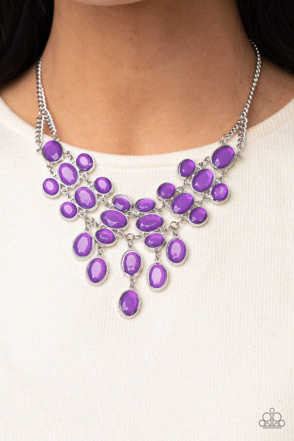 Paparazzi Accessories - Serene Gleam - Purple Necklace  #0065