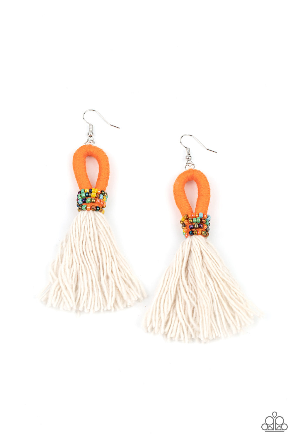 Paparazzi -The Dustup - Orange Earrings   #0642