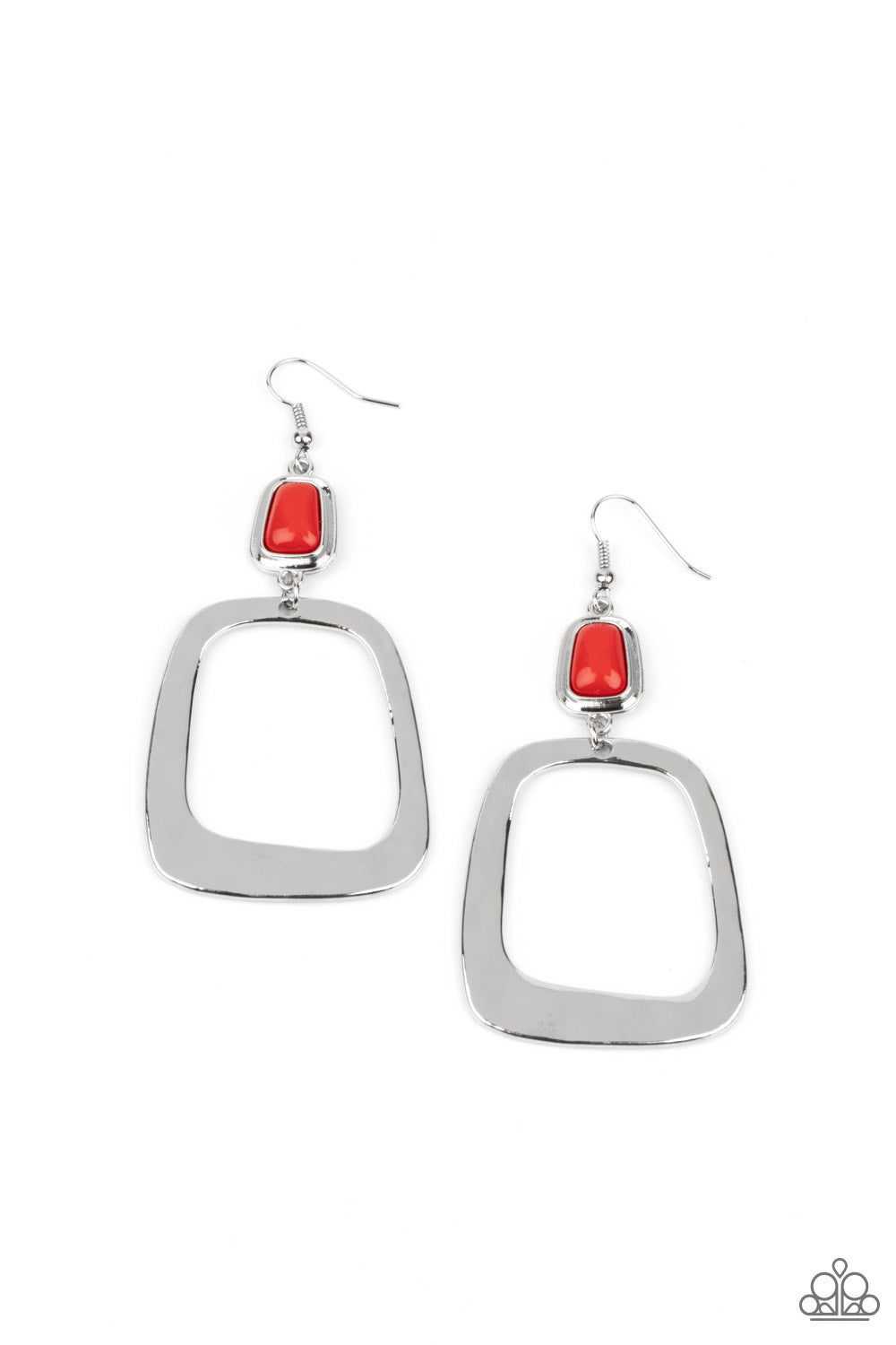 Paparazzi - Material Girl Mod - Red Earrings  #0686