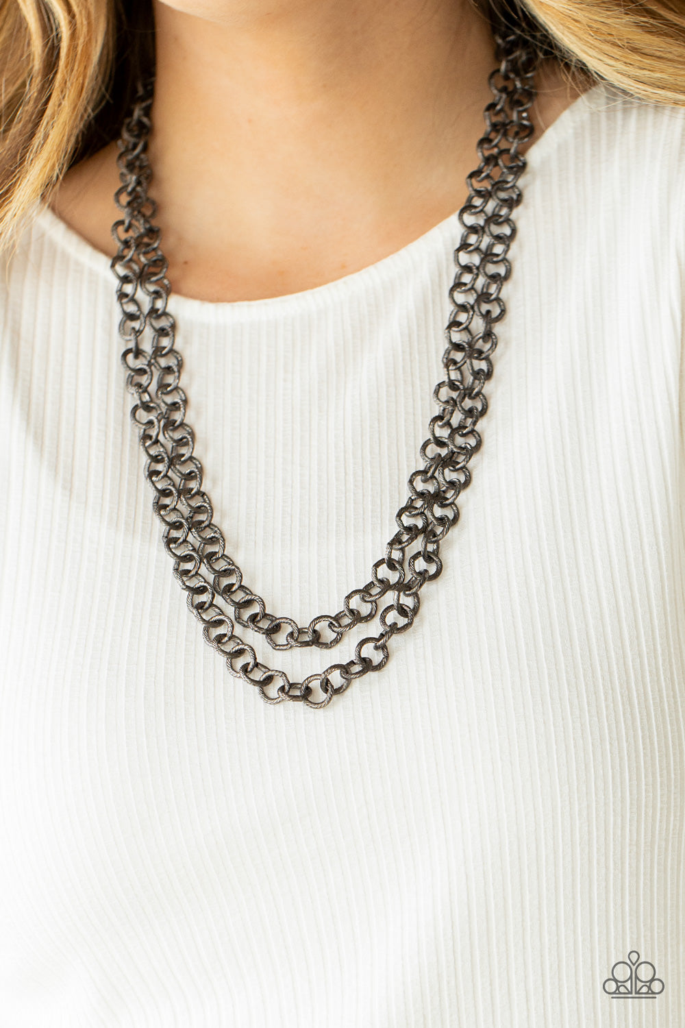 Paparazzi - Grunge Goals - Black Necklace #0427