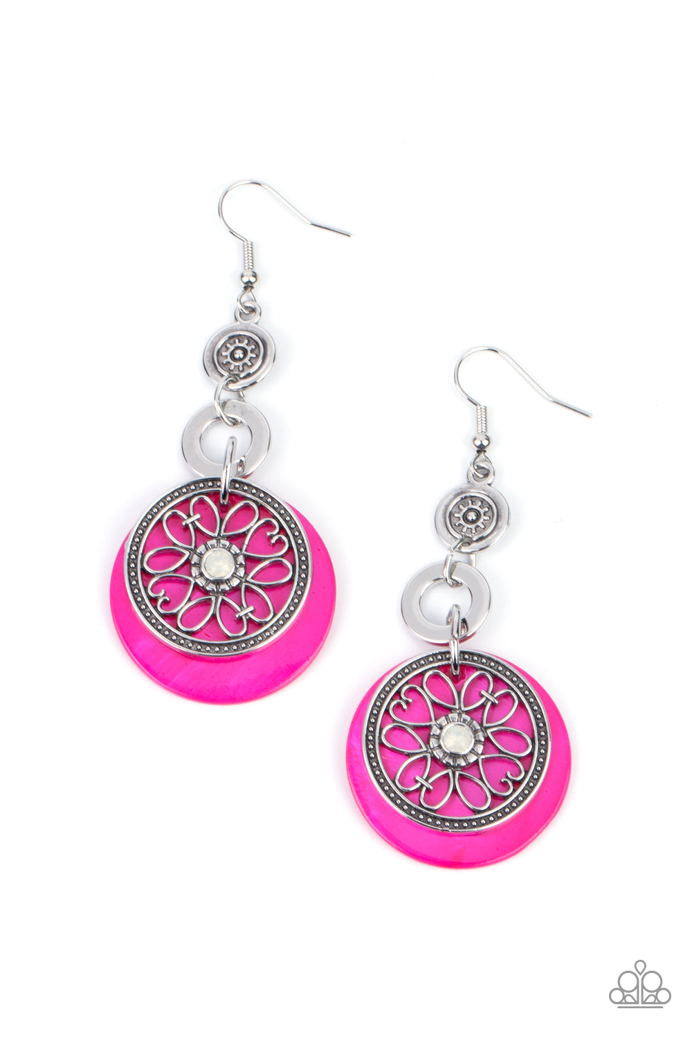 Paparazzi - Royal Marina - Pink Earrings #0728