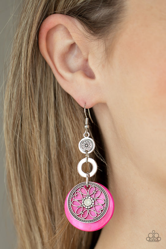 Paparazzi - Royal Marina - Pink Earrings #0728