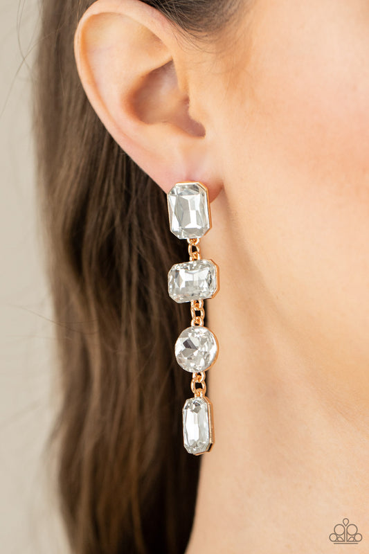 Paparazzi  - Cosmic Heiress - Gold Earrings #0618