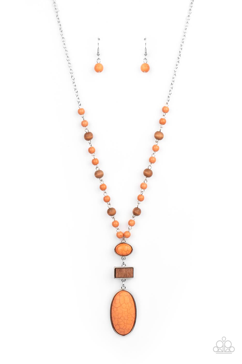 Paparazzi - Naturally Essential - Orange Necklaces  #0368