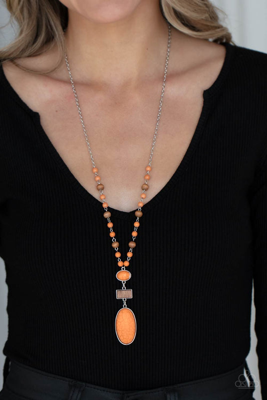 Paparazzi - Naturally Essential - Orange Necklaces  #0368