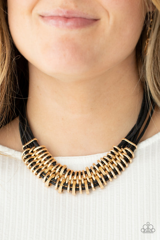 Paparazzi - Lock, Stock, and SPARKLE - Gold Necklace #0013