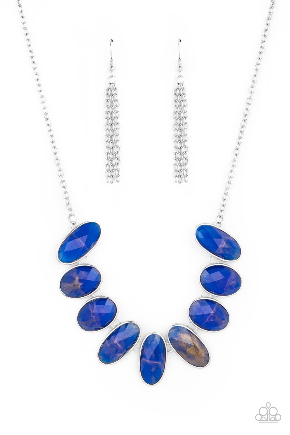 Paparazzi Accessories - Elliptical Episode - Blue Necklace #0383