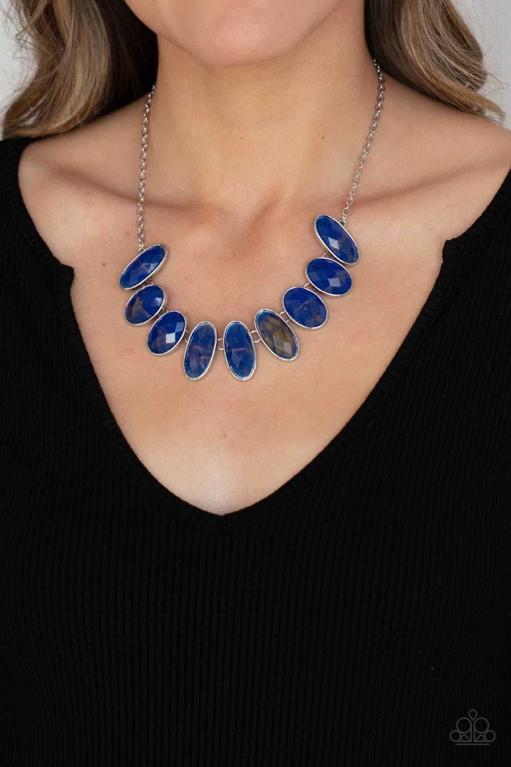 Paparazzi Accessories - Elliptical Episode - Blue Necklace #0383