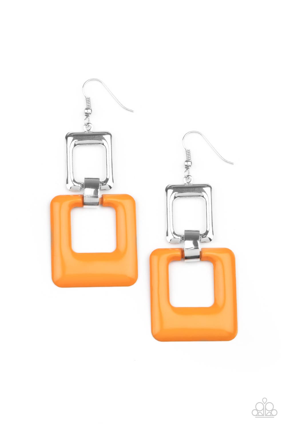 Paparazzi - Twice As Nice - Orange Earrings  #0724