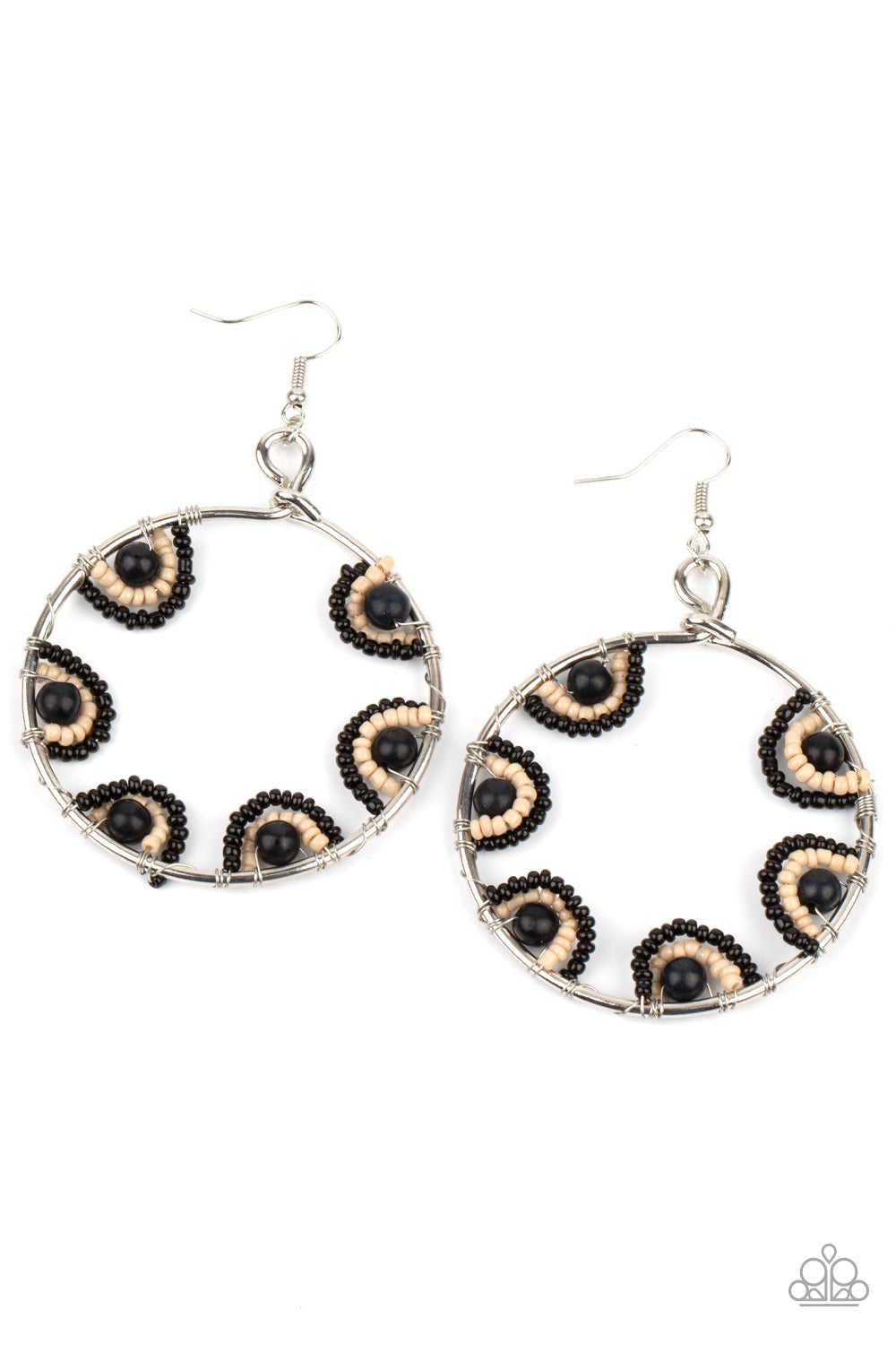 Paparazzi Accessories - Off The Rim - Black Earrings  #0761