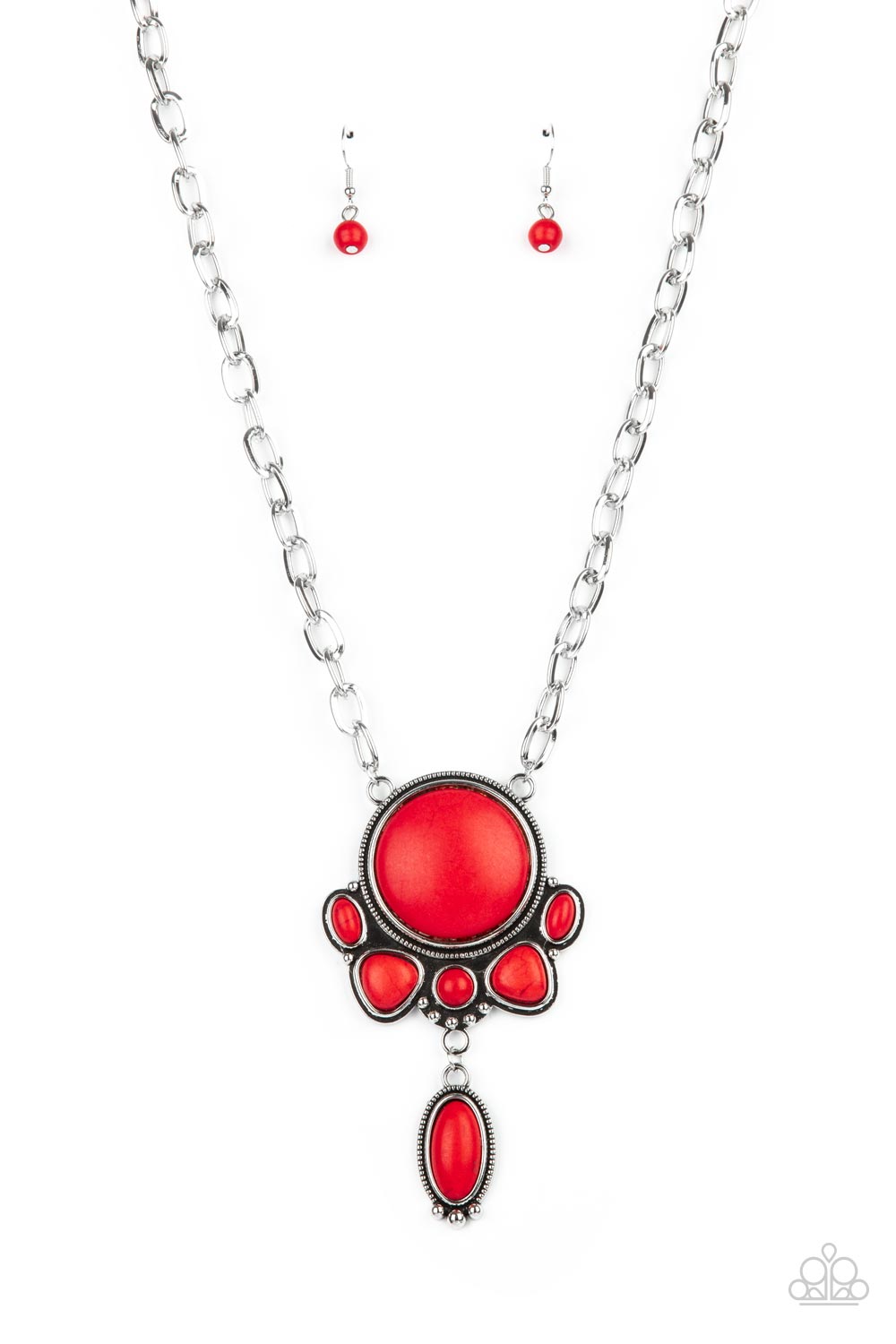 Paparazzi - Geographically Gorgeous - Red Necklace #0096