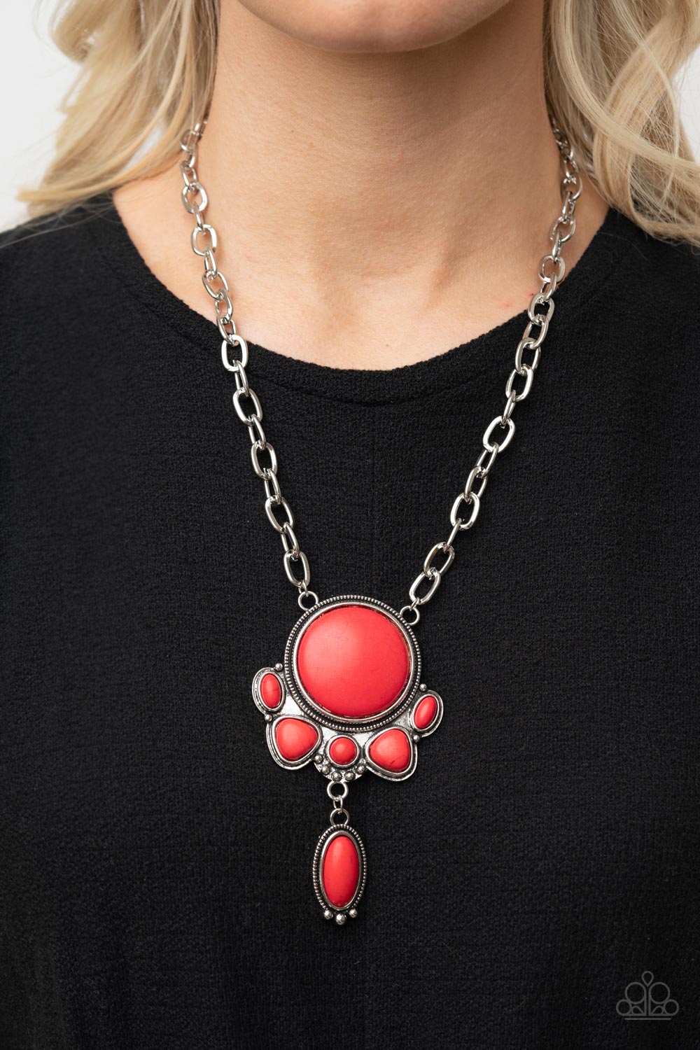 Paparazzi - Geographically Gorgeous - Red Necklace #0096