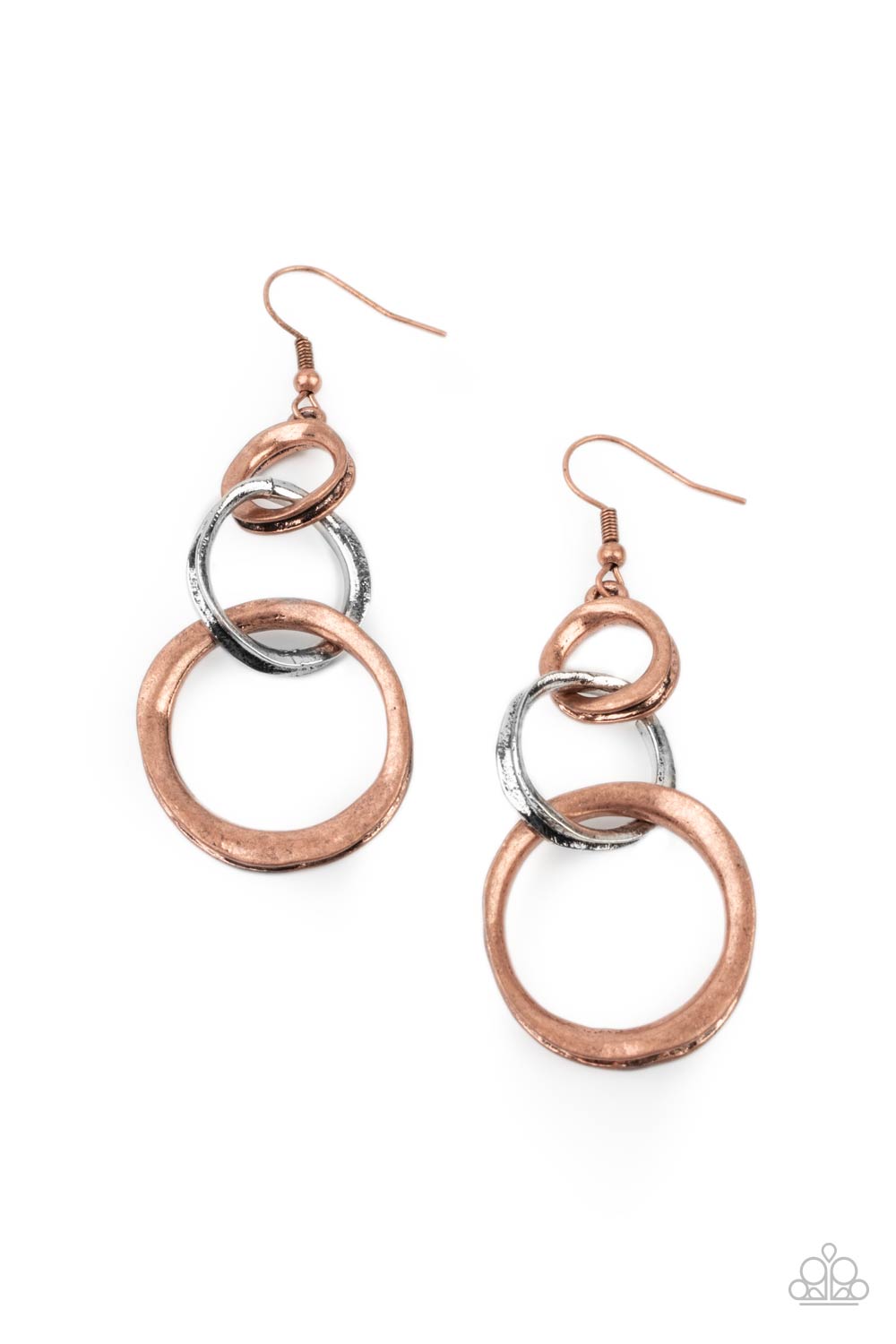 Paparazzi - Harmoniously Handcrafted - Copper Earrings O/D #090