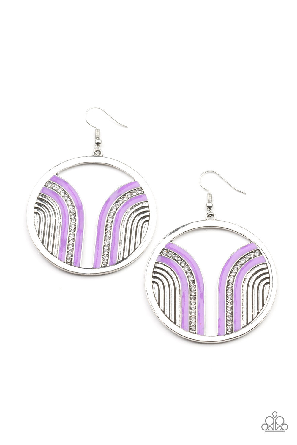 Paparazzi - Delightfully Deco - Purple Earrings #0611