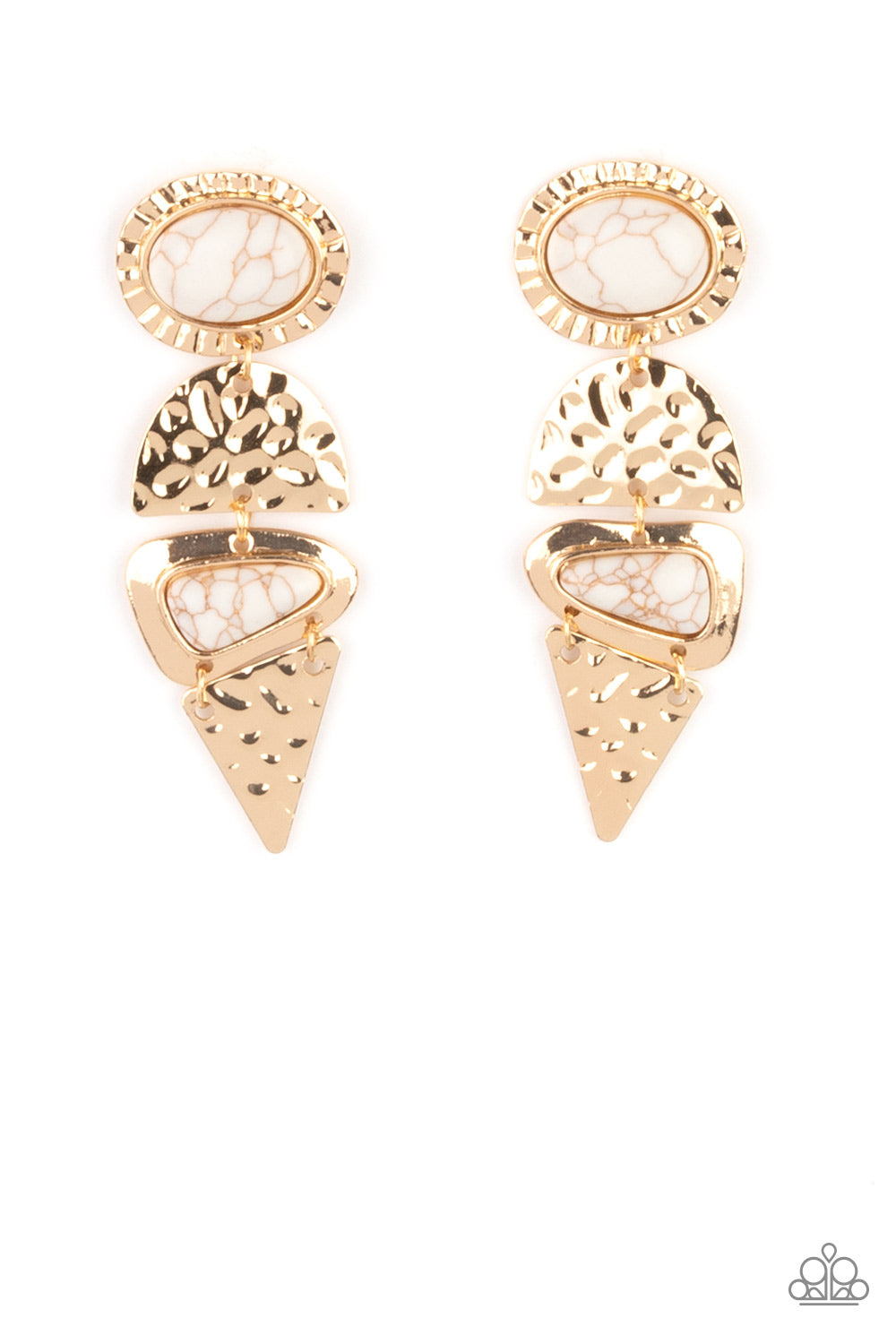 Paparazzi - Earthy Extravagance - Gold Earrings #0704