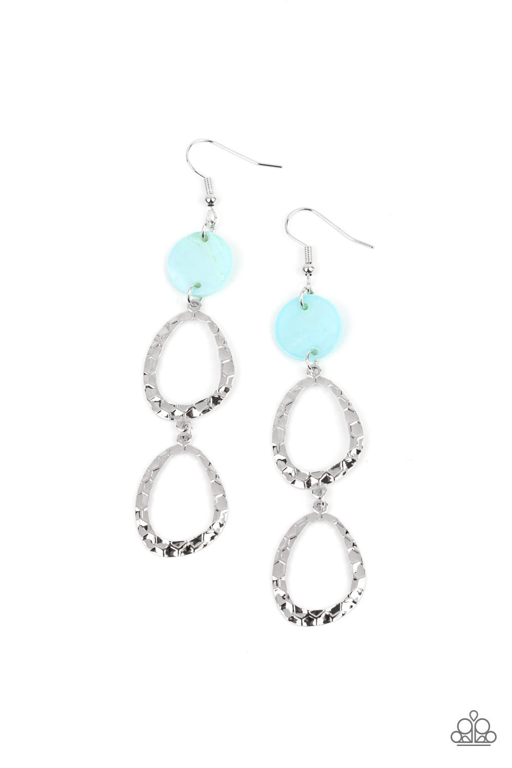 Paparazzi - Surfside Shimmer - Blue Earrings  #1701