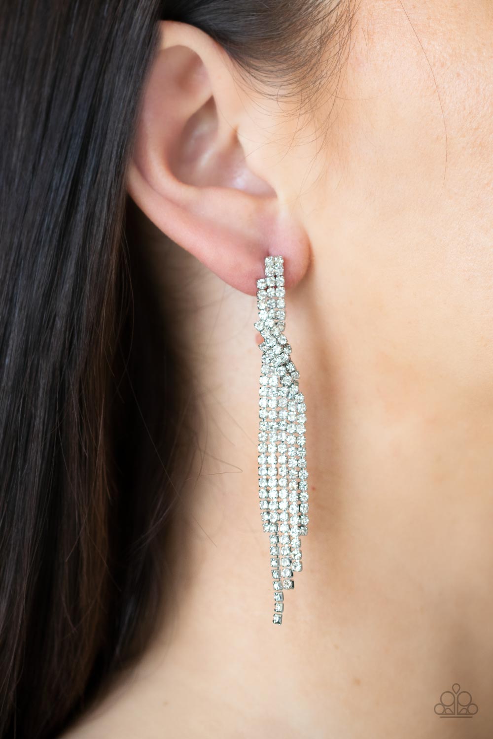 Paparazzi Cosmic Candescence - White Earrings  #0943