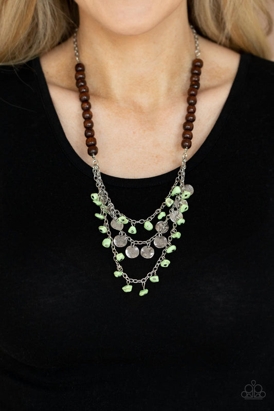 Paparazzi - Paparazzi - Plains Paradise - Green Necklace  #1501