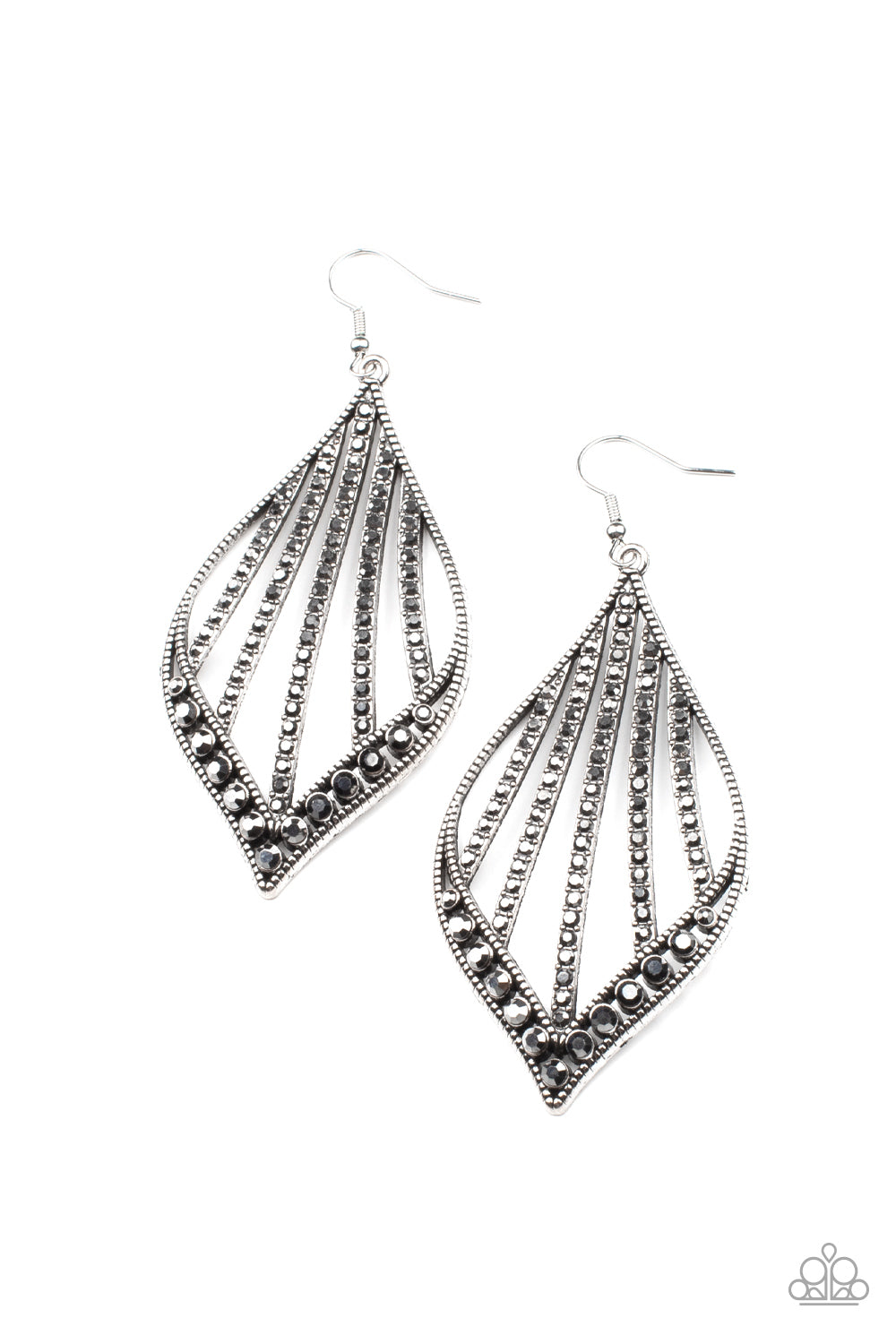 Paparazzi - Showcase Sparkle - Silver Earrings  #1260