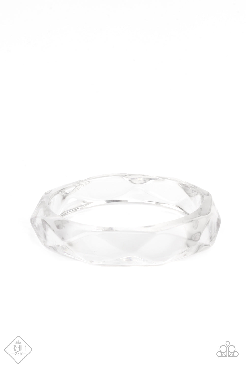 Paparazzi Accessories - Clear-Cut Couture - White Bracelet #1048