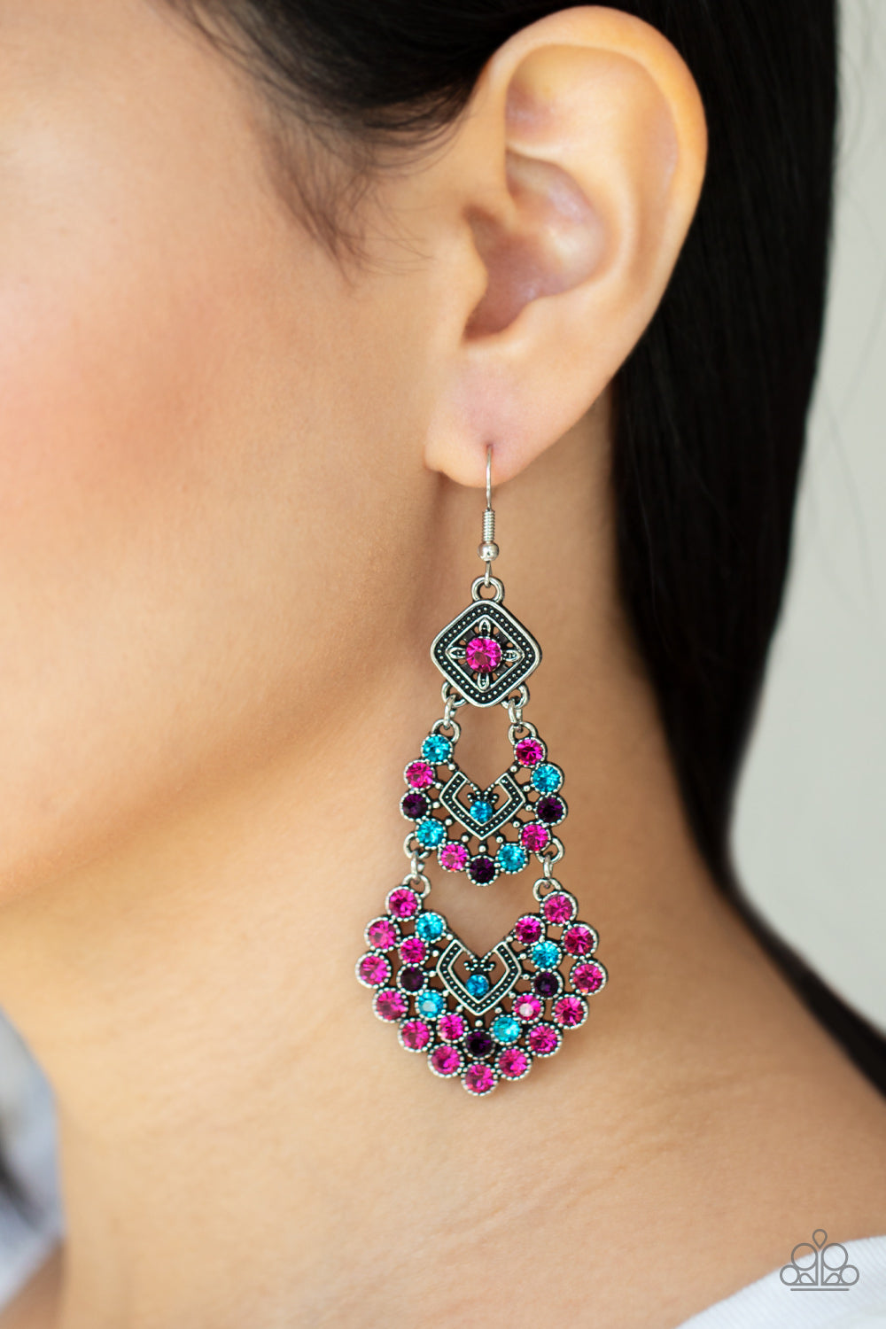 Paparazzi - All For The GLAM - Multi Earrings #0735