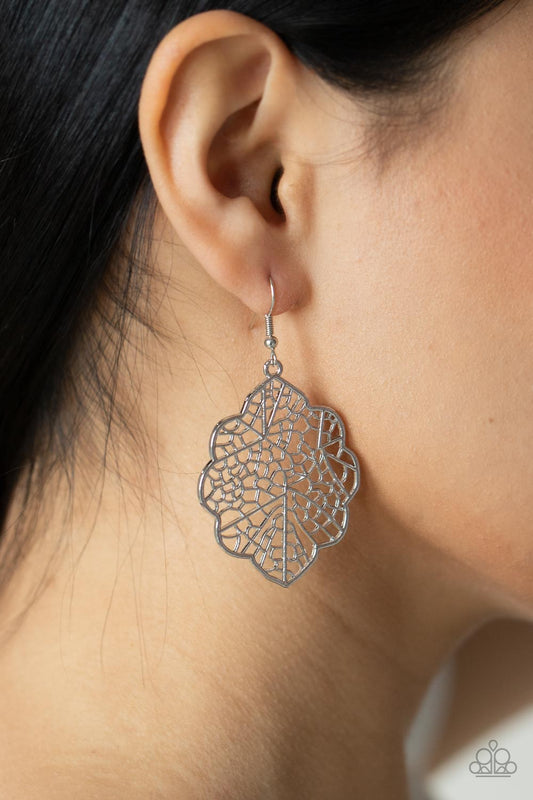 Paparazzi - Meadow Mosaic - Silver Earrings  #0690