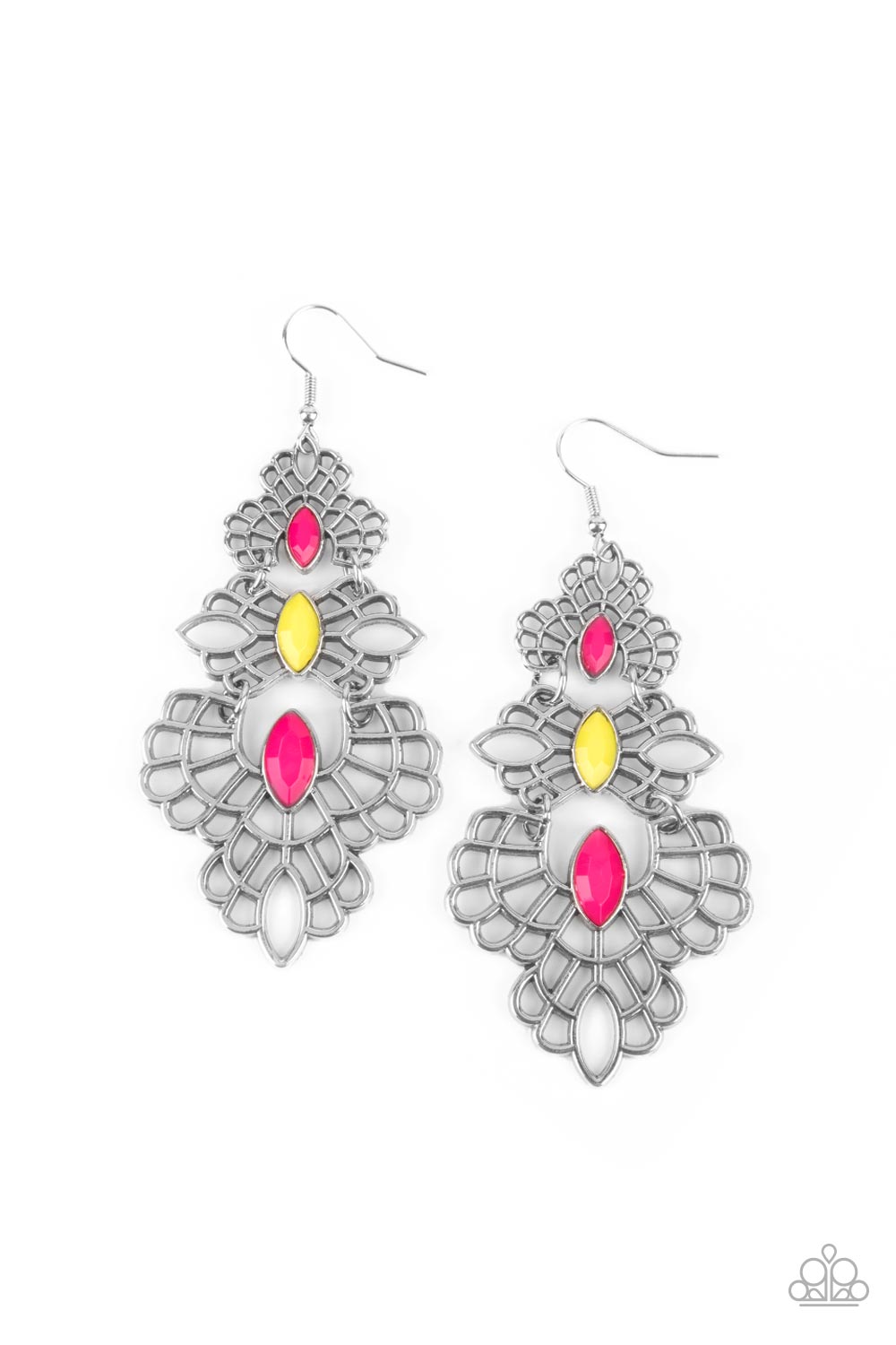 Paparazzi - Flamboyant Frills - Mulit Earrings  #0633