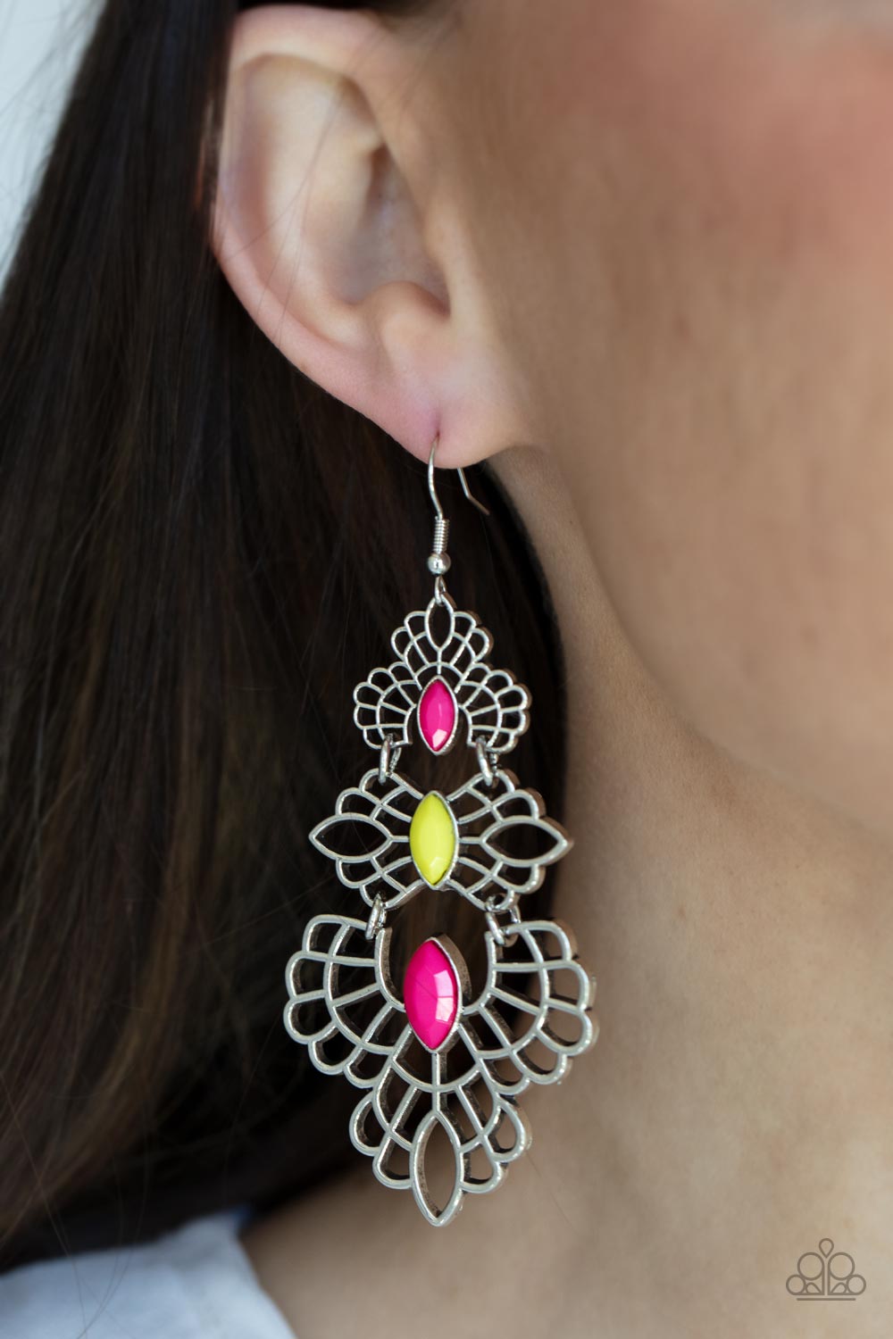 Paparazzi - Flamboyant Frills - Mulit Earrings  #0633