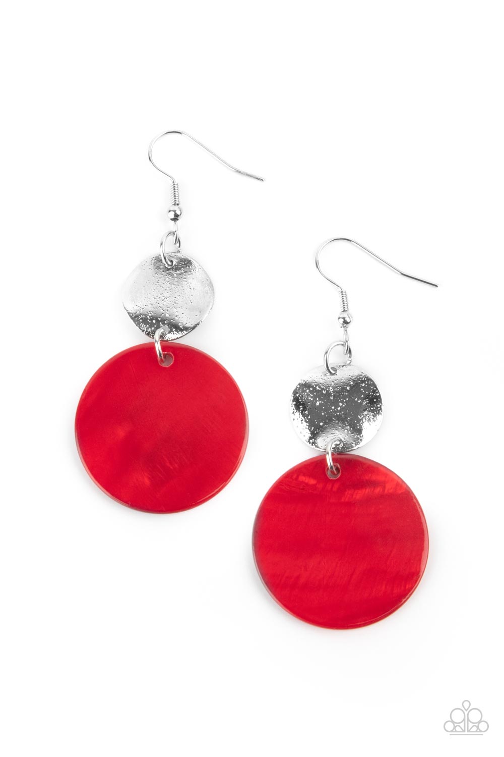 Paparazzi - Opulently Oasis- Red - Red Earrings  #0693