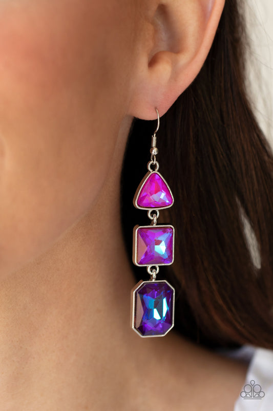 Paparazzi - Cosmic Culture - Purple Earrings  #1750