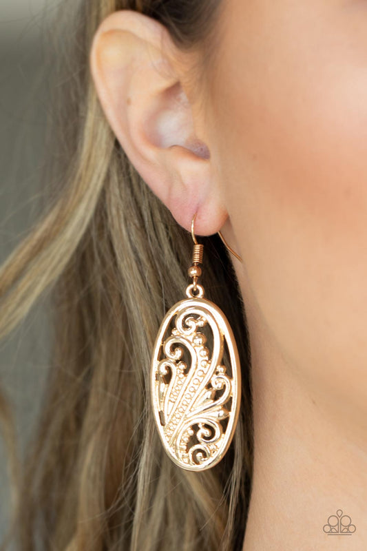 Paparazzi Accessories - High Tide Terrace - Gold Earrings #0713