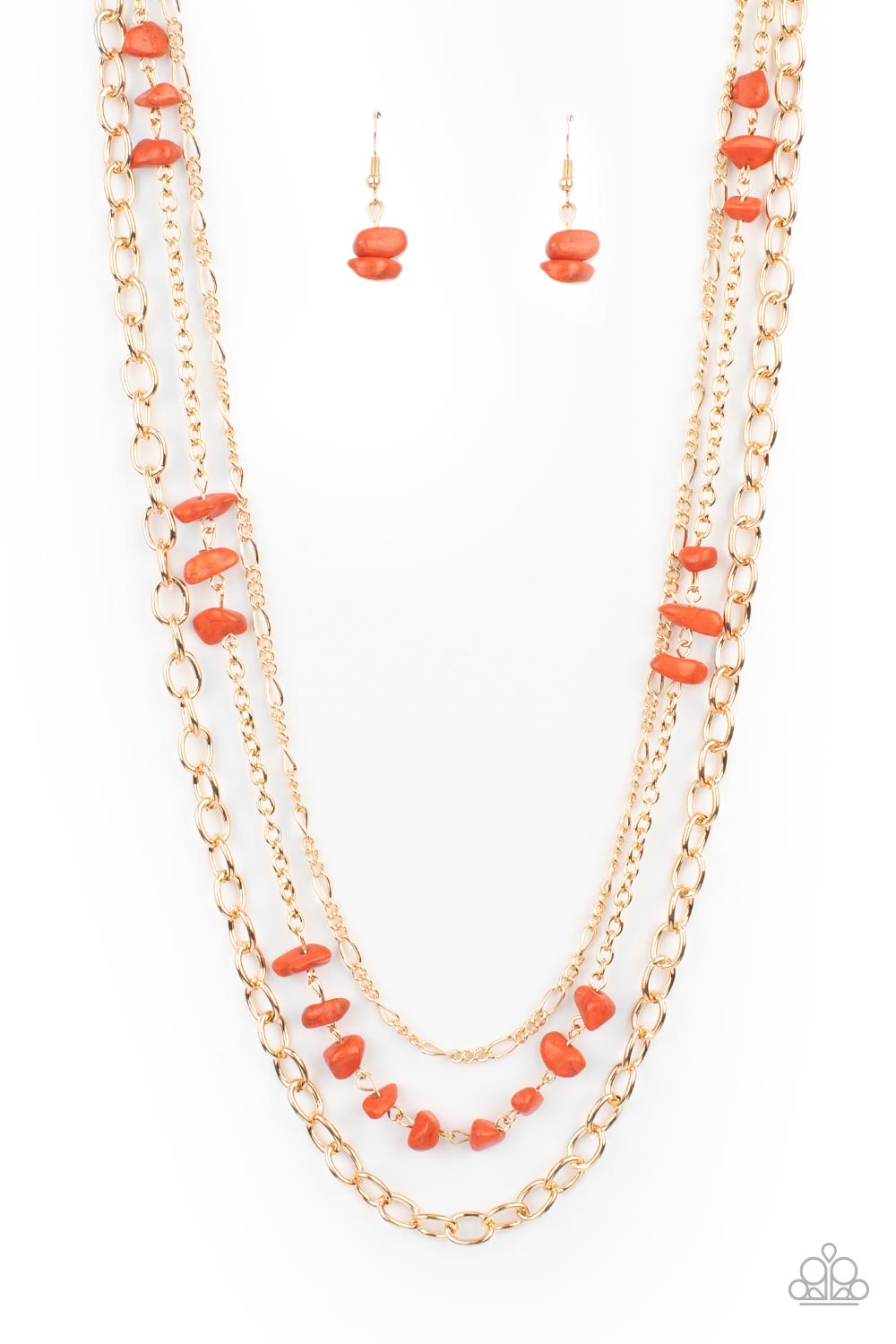 Paparazzi Accessories - Artisanal Abundance - Orange Necklace #0418