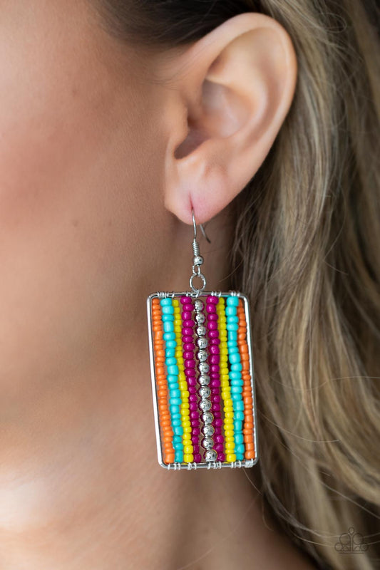 Paparazzi - Beadwork Wonder - Multi Earrings #0853