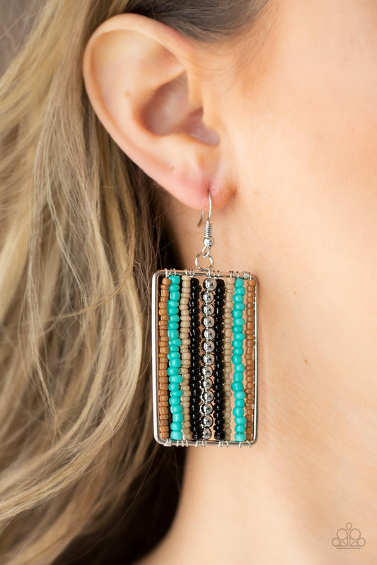 Paparazzi - Beadwork Wonder - Black Earrings #0701