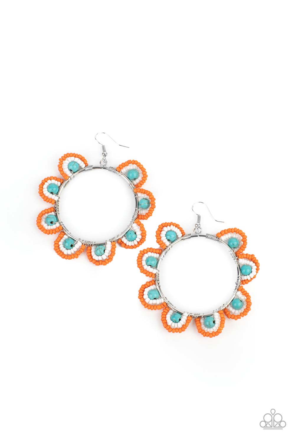 Paparazzi - Groovy Gardens - Blue Earrings #0862