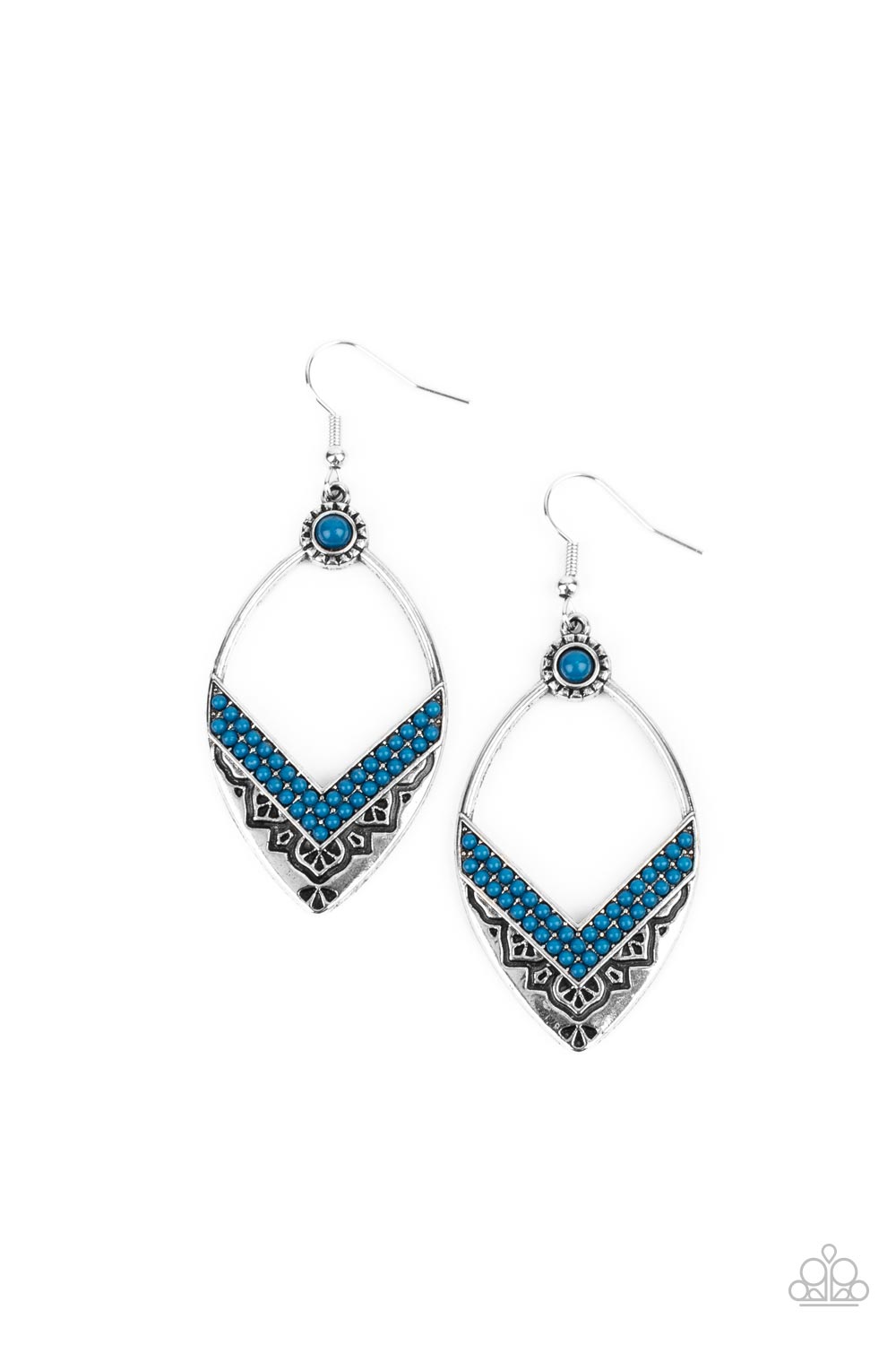 Paparazzi - Indigenous Intentions - Blue Earrings #0644