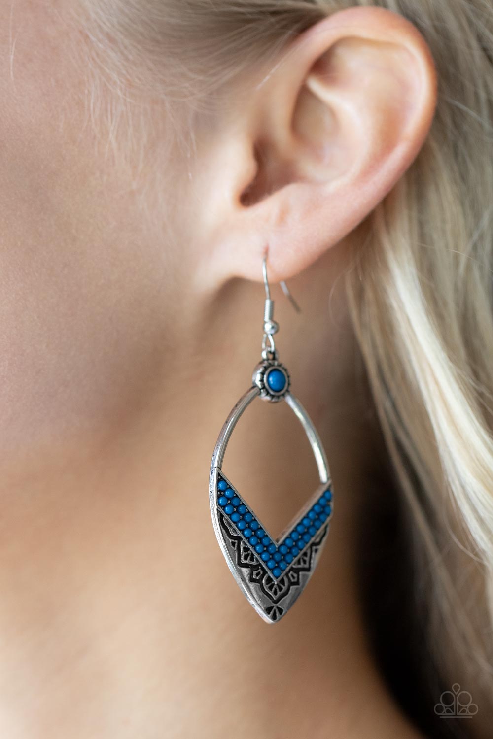 Paparazzi - Indigenous Intentions - Blue Earrings #0644