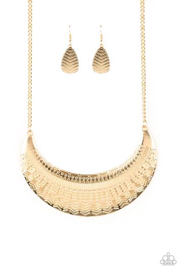 Paparazzi - Large As Life - Gold Necklaces #0442