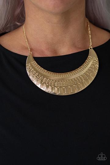 Paparazzi - Large As Life - Gold Necklaces #0442