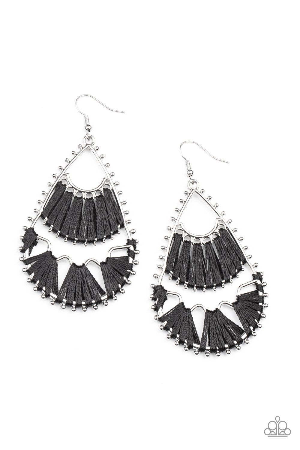 Paparazzi - Samba Scene - Black Earrings #0663