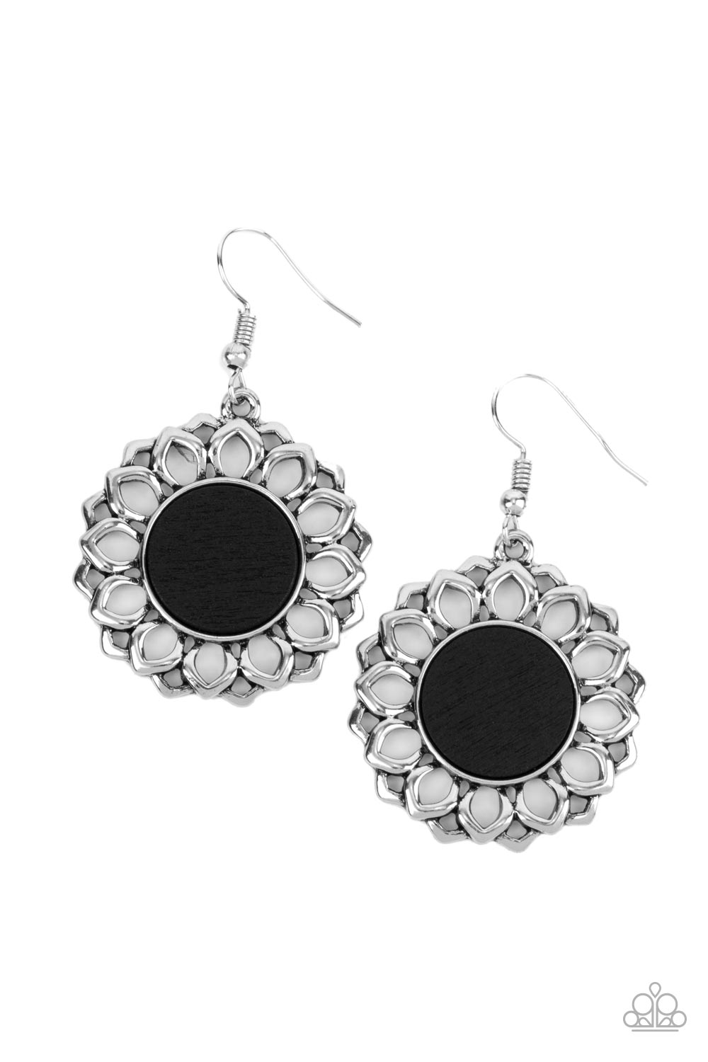 Paparazzi - Farmhouse Fashionista - Black Earrings  #1876