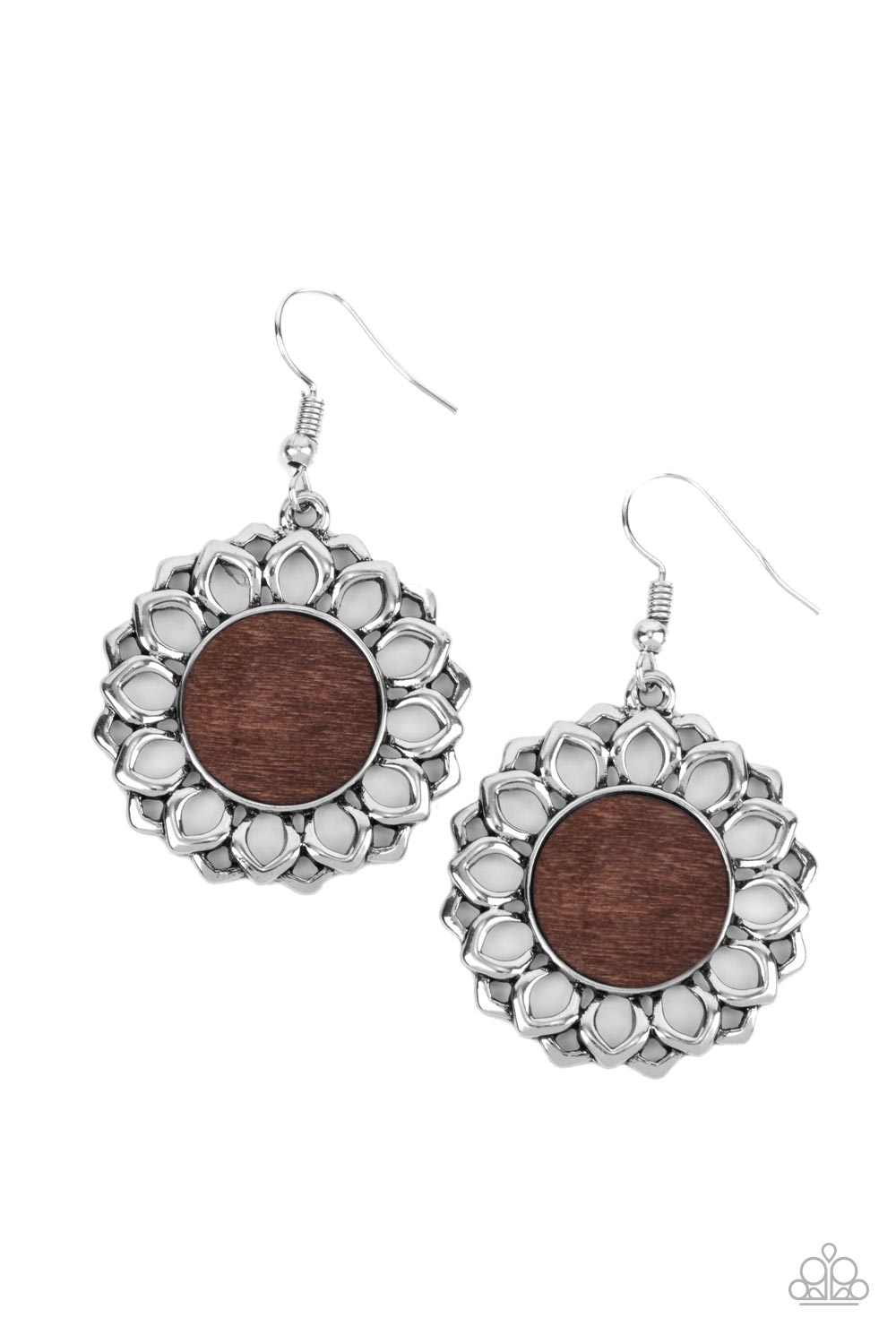 Paparazzi Farmhouse Fashionista - Brown Earrings  #0941