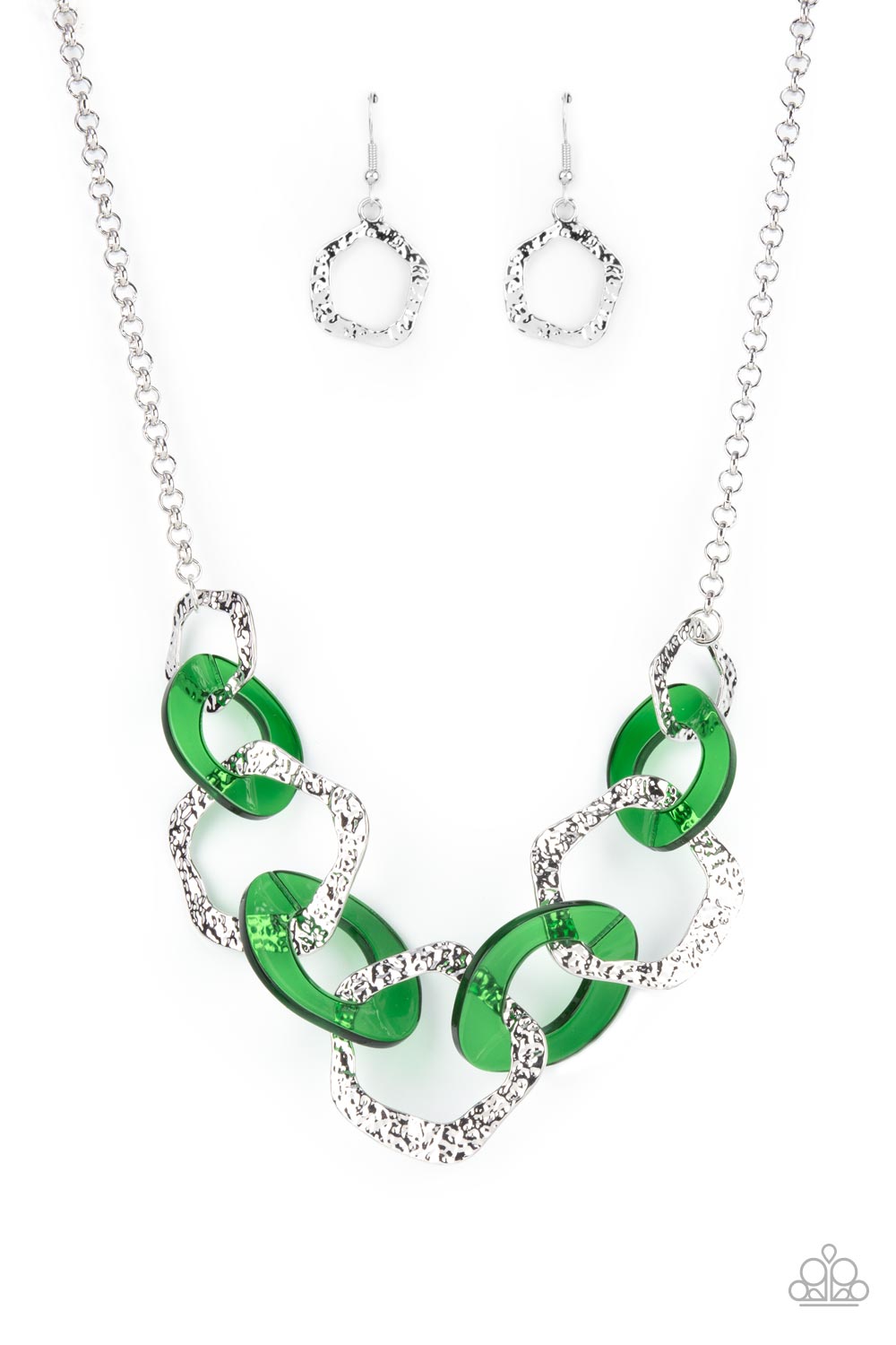 Paparazzi - Urban Circus - Green Necklaces  #0376