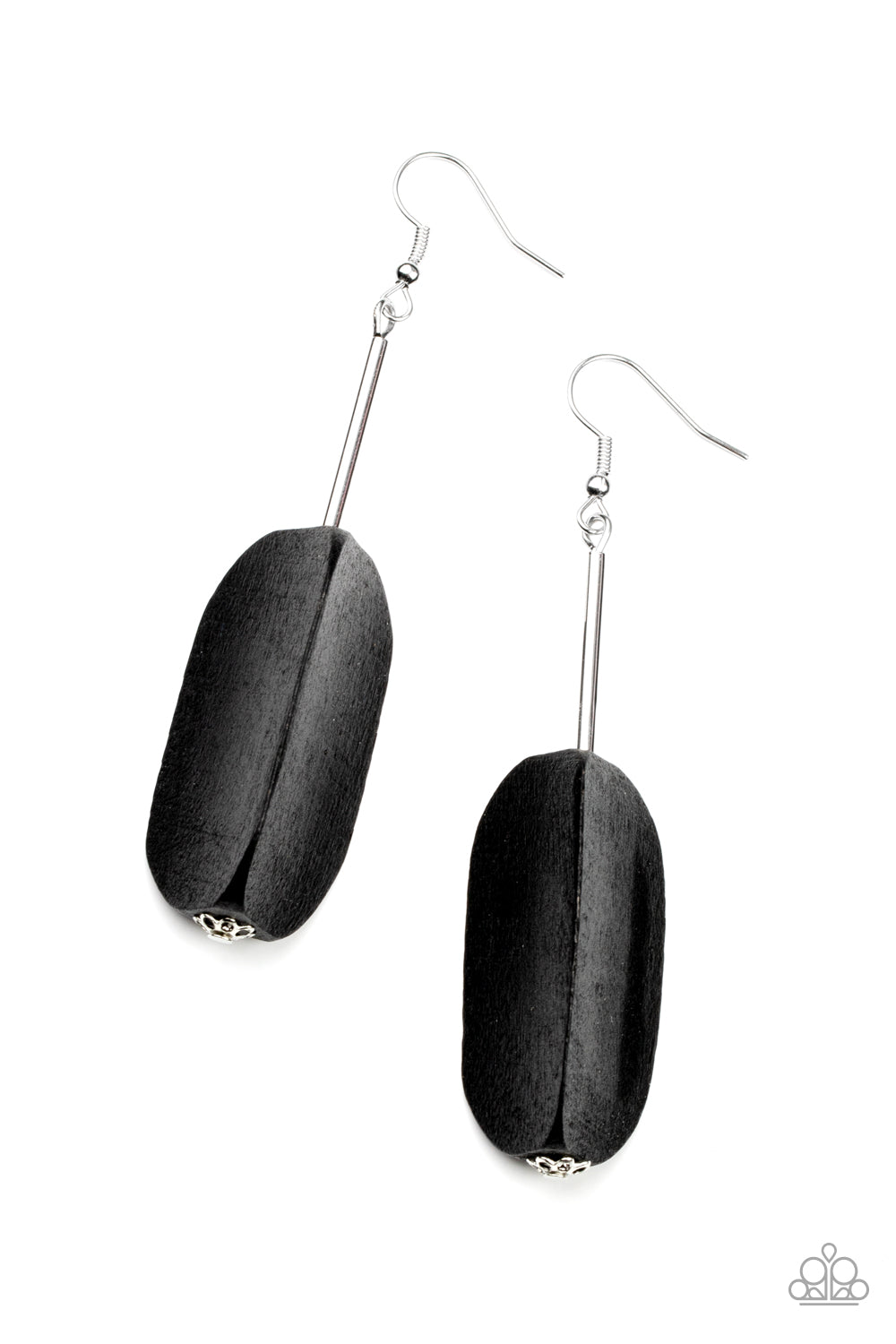 Paparazzi - Tamarack Trail - Black Earrings #0806